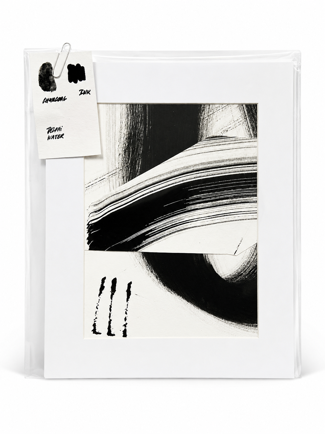 Original Small 4 — Mixed media on paper · Size: 20 x 25 cm passe-partout, 12 x 17 or 14 x 19 cm work · Price: £25