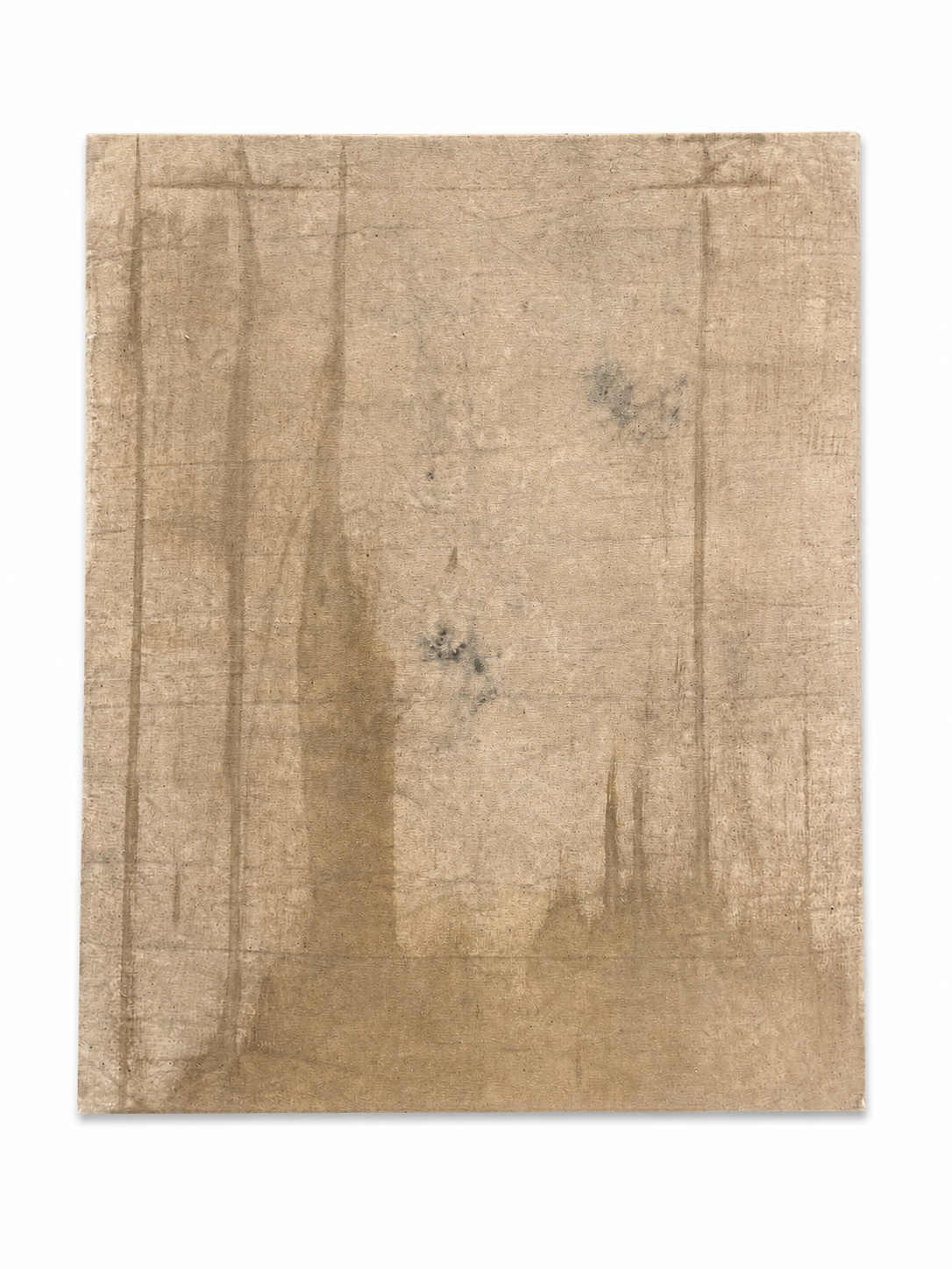 Abuela — Ayahuasca, earth pigment, coffee, red onion tincture, charcoal on canvas · Size: 75 x 60 cm · SOLD