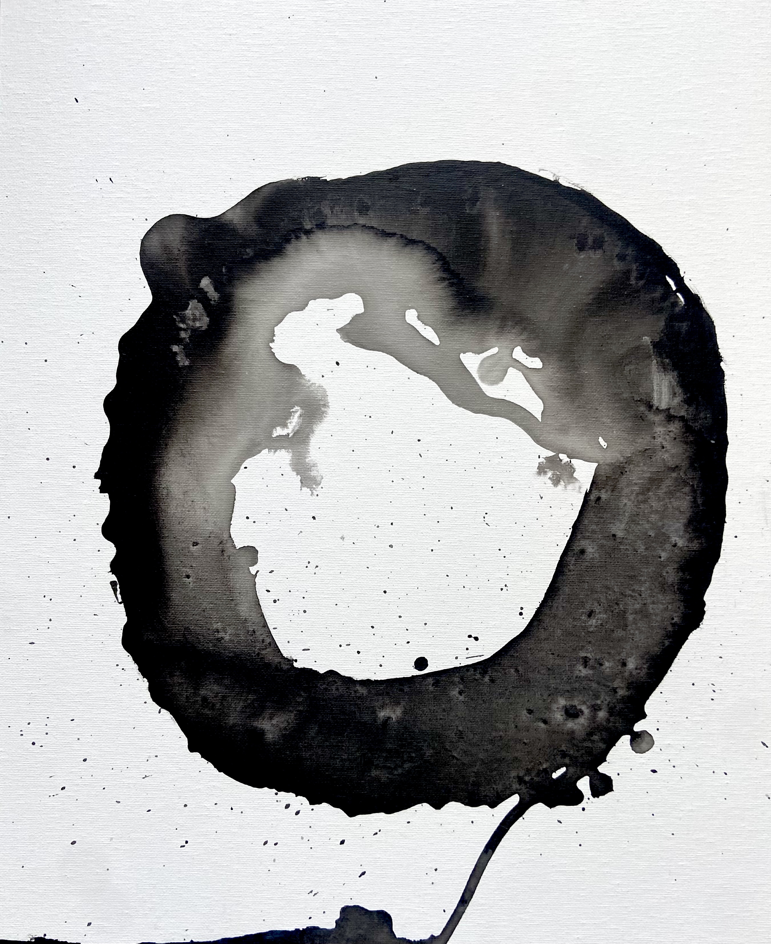 Gravity 2 — Ink and Glastonbury water on board · Size: 50 x 40 cm · Price: £150